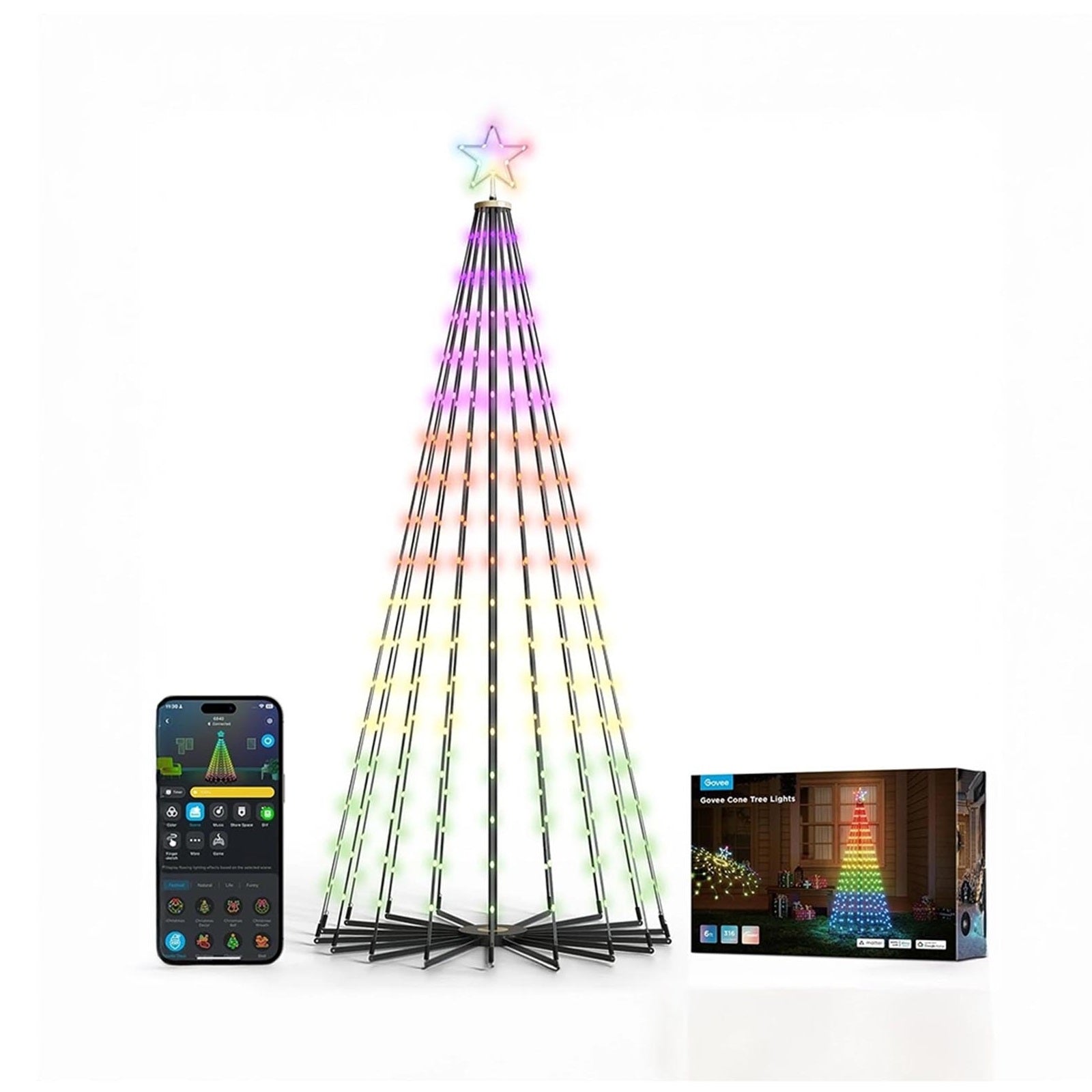 Govee Christmas Cone Tree Lights - Abed Tahan